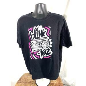 Blink 182 Boombox Graphic T-Shirt XL Black